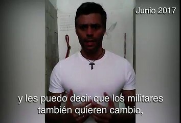 Venezuela: Leopoldo López pide a militares venezolanos "Rebelarse"