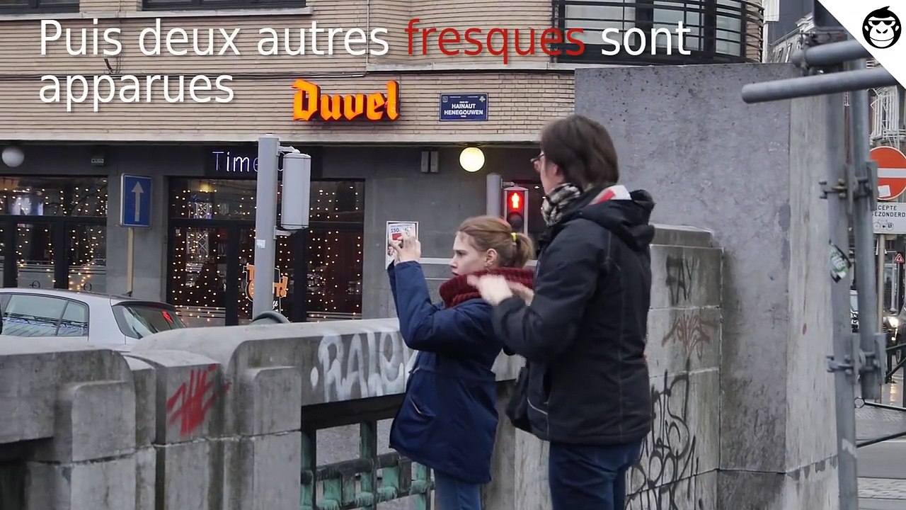 Saura-t-on un jour qui se cache derrière ces fresques géantes et sanglantes apparues à Bruxelles?