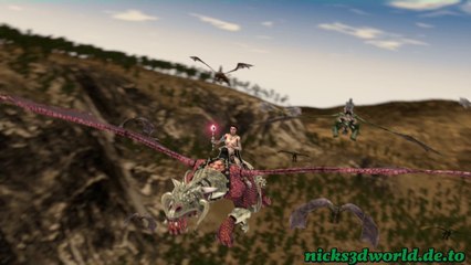 Dragons flying