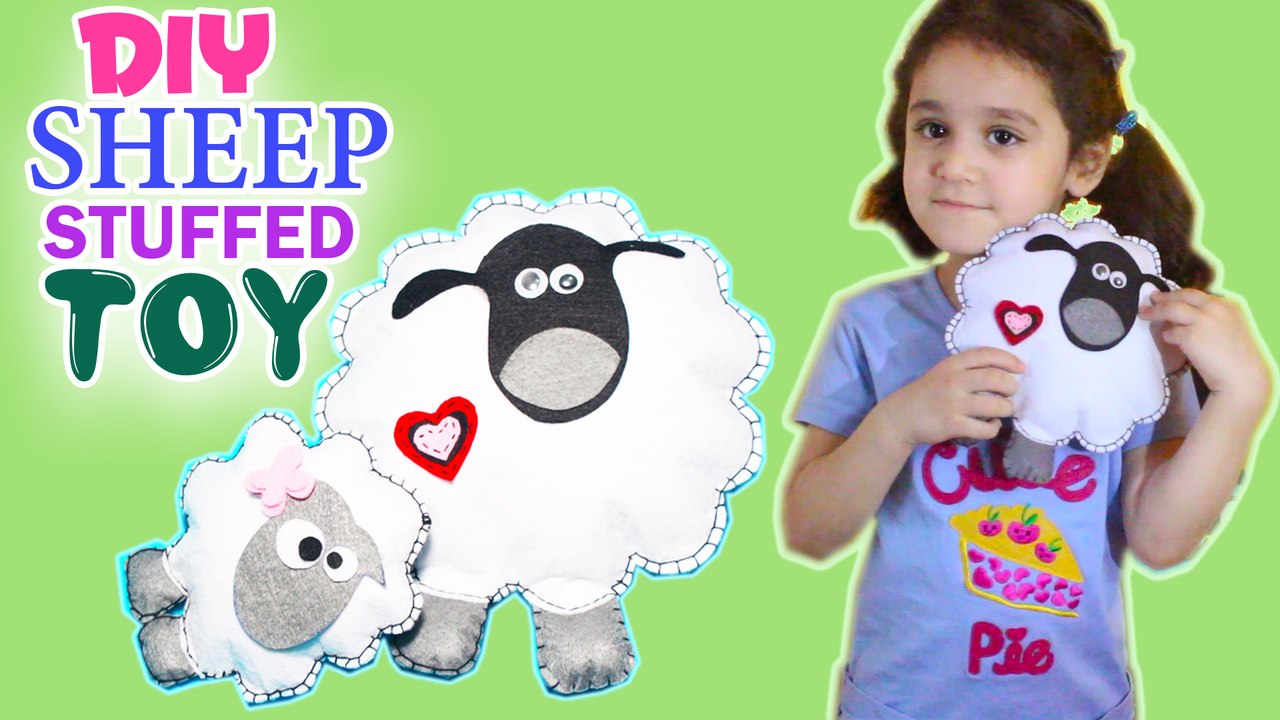 DIY Shaun The Sheep Plushie / How to make cute sheep crafts for kids / NO FABRIC / SEW or NO SEW by FUNKARIYAN