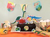 Gâteau d'anniversaire sur le thème des Dinosaures