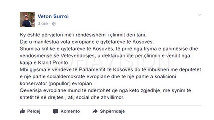 Surroi: Shumica e qytetarëve u deklaruan për çlirimin e vendit nga Klani Pronto