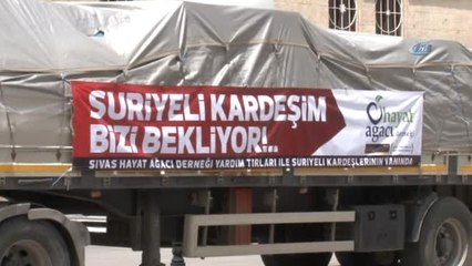 Sivas'tan İdlib'e 4 Tır Yardım