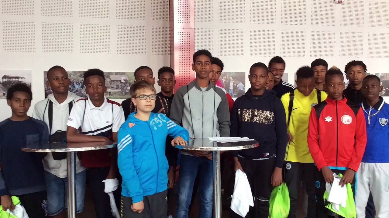 Interview de Mathys du collège Belle étoile de St Joseph (Martinique), Chpt de France UNSS de football, Juin 2017