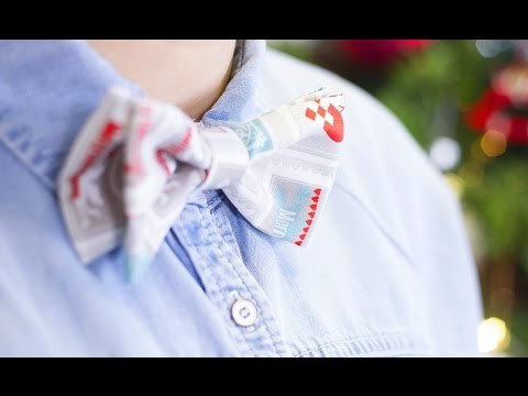 DIY Noël - Comment faire un Noeud papillon en tissu ?