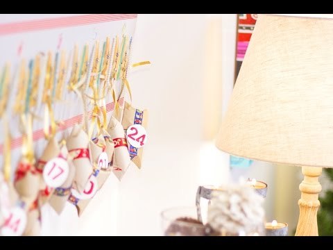 DIY Noël : Calendrier de l Avent fait maison avec des objets de récupération