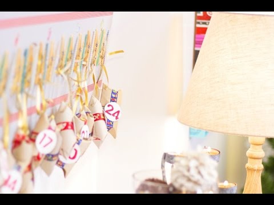 DIY Noël : Calendrier de l Avent fait maison avec des objets de récupération