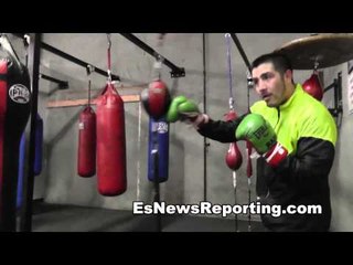 rios vs alvardo 3 brandon looking sharp on double end bag - EsNews boxing