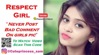 Never Post Bad Comments On Girls | Respect Girls | @cuteprincess_Samriddhi | Awesome Videos 4u