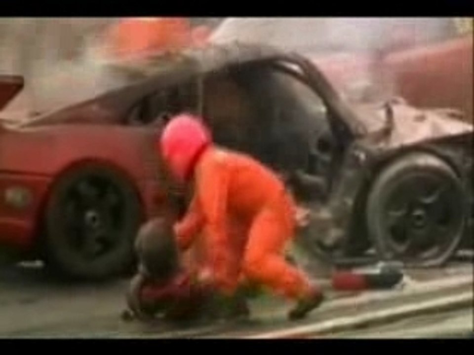 Motorsport crash - big explosion