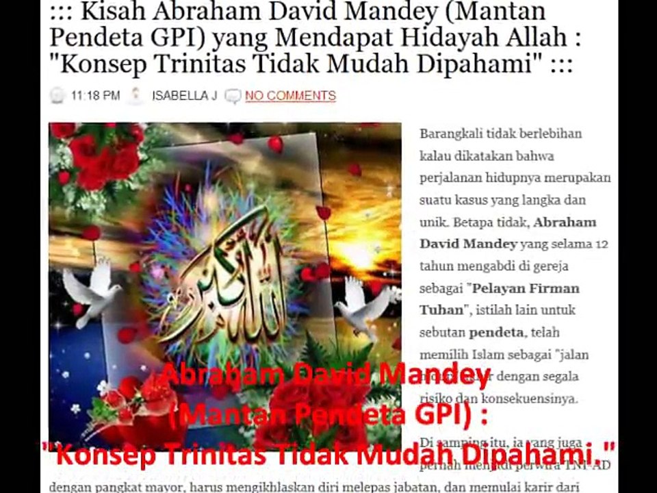 Kisah 10 MANTAN PENDETA INDONESIA Yang Mendapat Hidayah ׃ “Kitab Injil Sudah Dirubah Oleh Manusia !“