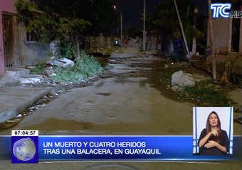 Un muerto y cuatro heridos tras una balacera en Guayaquil