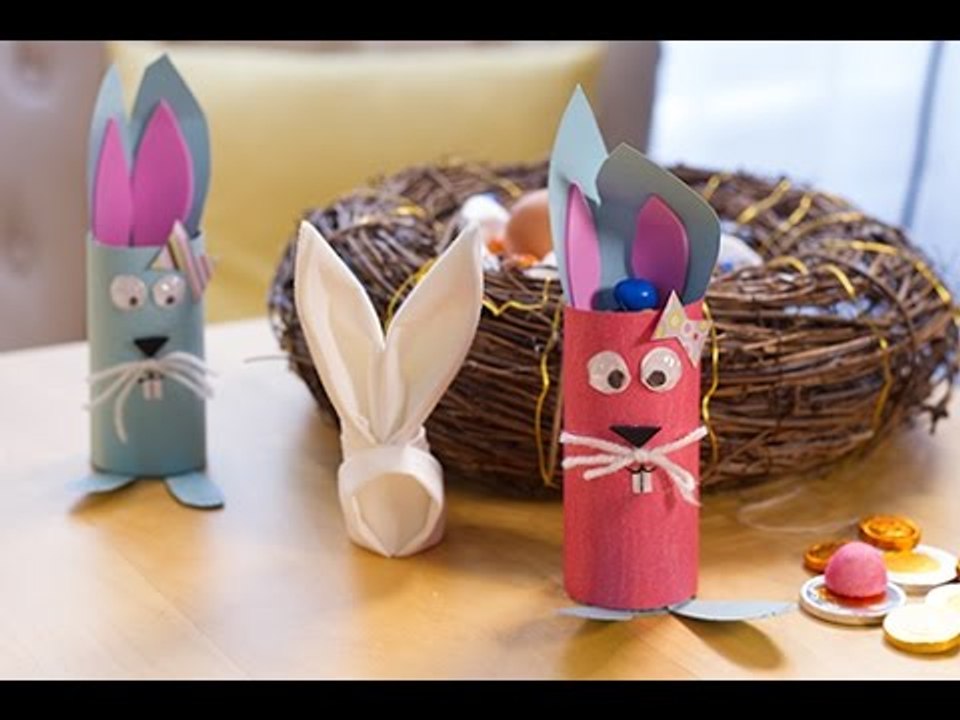 Bricolage de Pâques DIY : Lapin de Pâques garni de chocolats