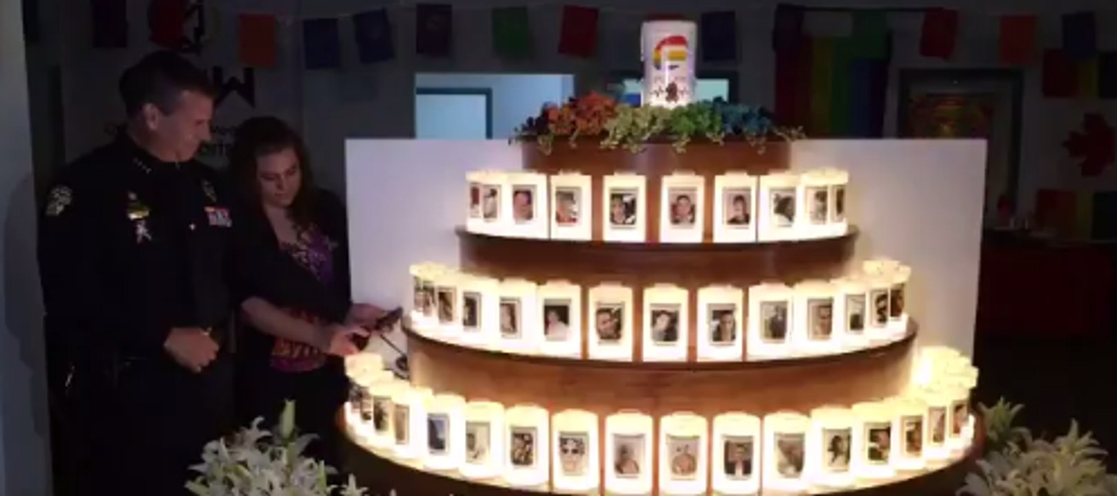 GLBT Center and Orlando Police Light Candle Tribute to Pulse Nightclub Victims
