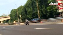 Une moto roule toute seule sur l'A4