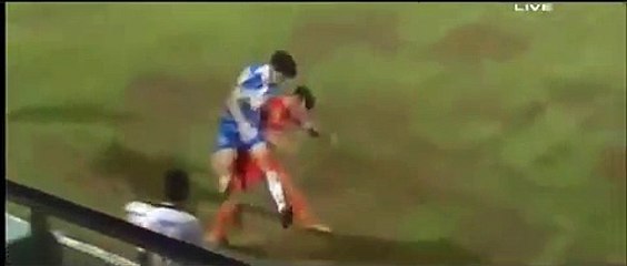 A Player Comically Takes Out A Coach In Thiland