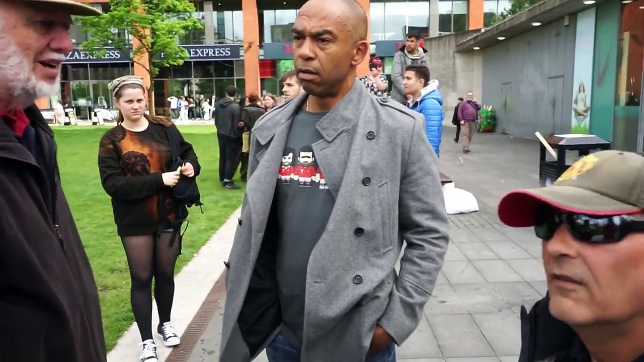 @TOMMY ROBINSON UK against hate march antifa get owned