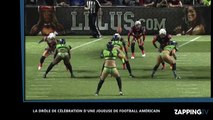 Football US : une joueuse sexy met sa tête dans les seins d'une spectatrice (vidéo)