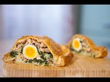 Koulibiac : un pâté russe garni champignons, saumon et épinards (recette de Pâques ou Noël)