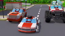 Monster Truck HIT Ball Kids Learning & The Tow Truck Cartoon for children 3D - Cars & Truck Story,Animated game cartoons 2017