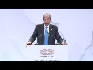 Berlino - Gentiloni all'International Conference G20 Africa Partnership (12.06.17)