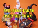 Toy EVIL ELSA TAKES OVER THE TOWN   MINNIE MOUSE BENNY ANNA SKYE ELSA CARS 3 MCQUEEN SPIDERMAN MAX