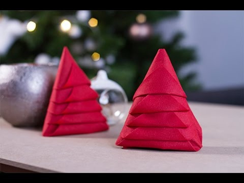 DIY Noël : Pliage de serviettes en sapin - Vidéo Dailymotion