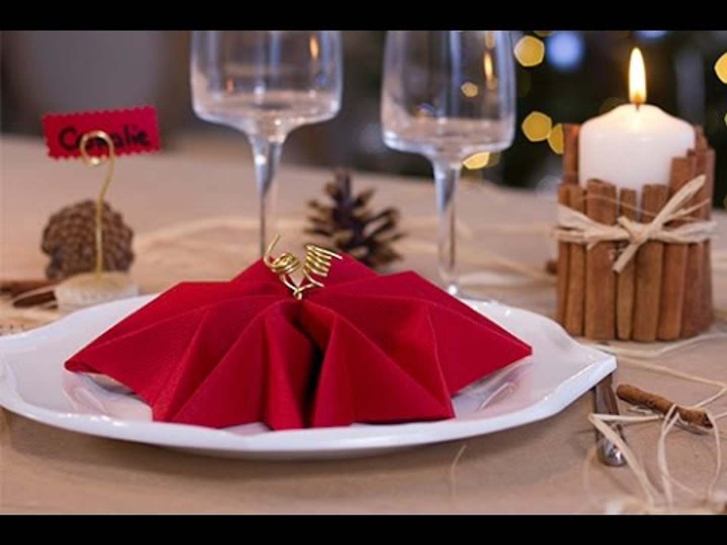 Diy Noel Pliage De Serviette En Forme De Flocon Video Dailymotion
