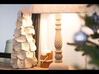 DIY Noël : Centre de table sapin en papier