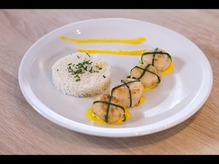 Noix de St Jacques à la sauce safran