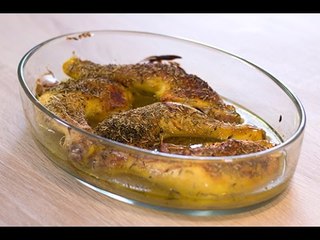 Cuisses de poulet rôties au four