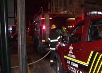 Un incendio se registró en una entidad bancaria en Riobamba