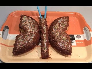 Recette enfant de gâteau au yaourt et nutella en forme de papillon