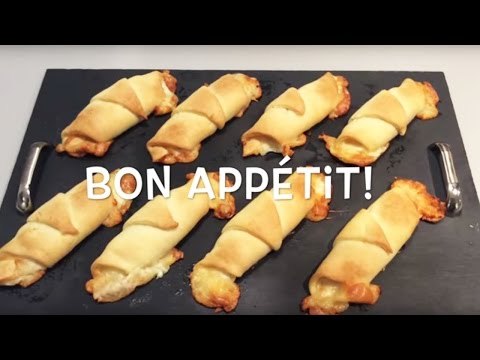 Recette pour enfant. Croissants au jambon et mozzarella