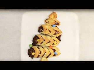 Recette de Noël pour enfant. Sapin au nutella