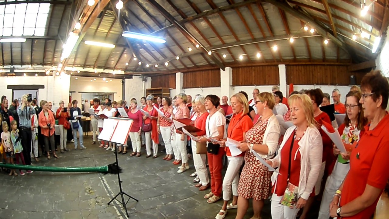 Les acteurs du combat dit Lumeçon en visite à la maison Saint Paul. Vidéo Eric Ghislain