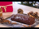 Bûche de Noël roulée au chocolat