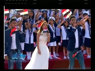 #تحيا‪_‬مصر | ‪‫أحمد جمال‬ وشاهين‬ وكارمن يختتمون حفل افتتاح قناة السويس بأغنية  "حيوا العلم"