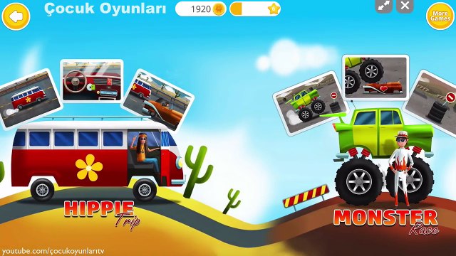 Polis Arabası,Tank,Minibüs,Dev Tekerli Kamyon Yapıyoruz - Araba Oyunları,Çocuklar için çizgi filmler izle 2017