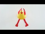 Bricolage de Pâques pour enfant. Fabriquer une poule en papier.