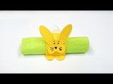 Fabriquer un rond de serviette lapin de Pâques. Bricolage de Pâques.