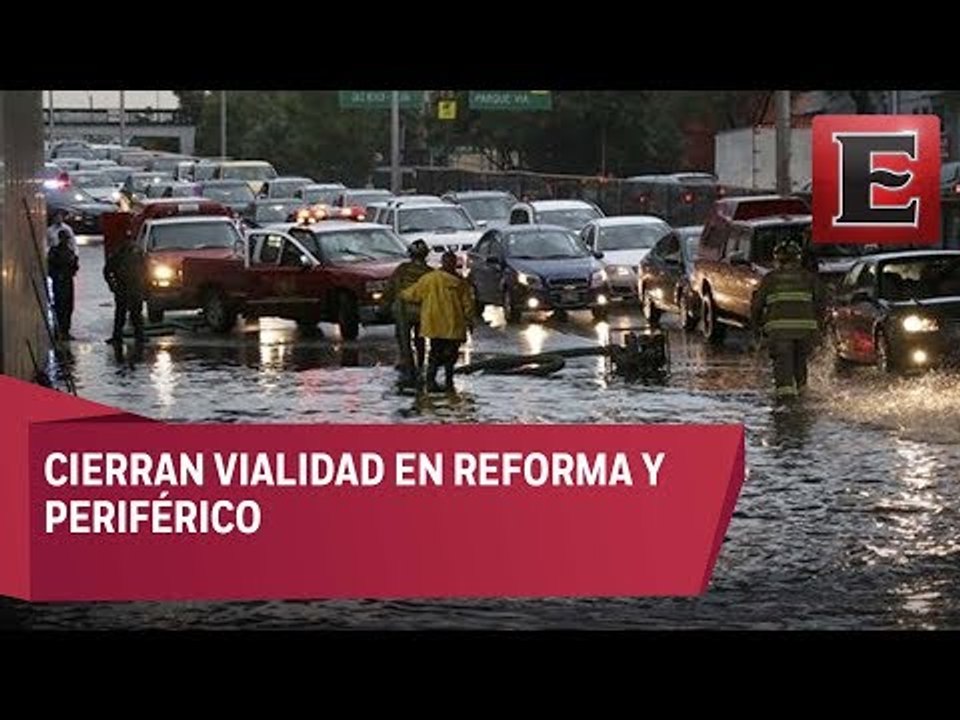 Fuertes lluvias afectan vialidad en la CDMX