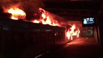 Angry Commuters Torch Trains at Cape Town Railway Station