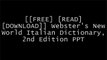 [oP0ze.[FREE DOWNLOAD]] Webster's New World Italian Dictionary, 2nd Edition by Editors of Webster's New World College Dictionaries [P.D.F]