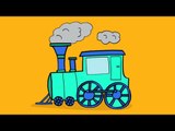 Apprendre à dessiner une locomotive vapeur en 3 étapes