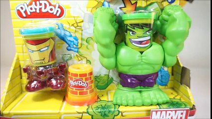 Play Doh Marvel Super Heroes Can Heads Hulk Iron Man 플레이도우 마블 슈퍼히어로즈 헐크 아이언맨 - 퍼플토이박스