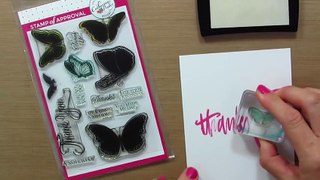 Stencil Embossing with White Embossing Powder