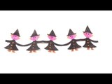 Fabriquer une guirlande de sorcières pour Halloween