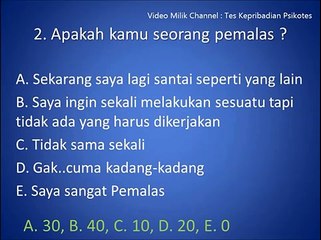 60.Tes Pekerjaan Apa Yang Cocok Untuk Kamu - Tes Kepribadian Psikotes