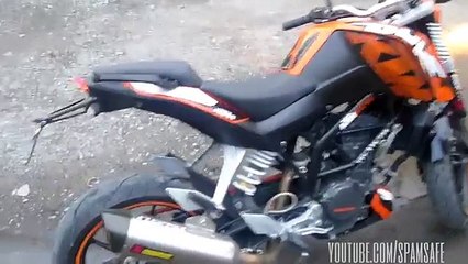 228.Sound Test- AKRAPOVIC Titanium Racing Muffler on KTM Duke 200